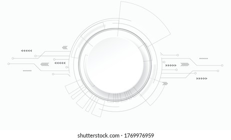 Grey white Abstract technology background,Hi tech digital connect, communication, high technology concept, science, technology background