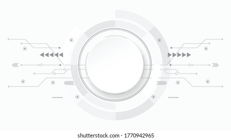 Grey white Abstract technology background,Hi tech digital connect, communication, high technology concept, science, technology background