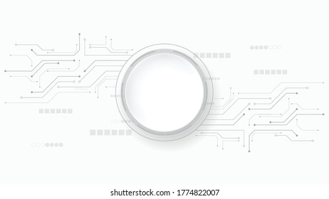 Grey white Abstract technology background,Hi tech digital connect, communication, high technology concept, science, technology background