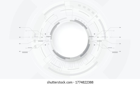 Grey white Abstract technology background,Hi tech digital connect, communication, high technology concept, science, technology background