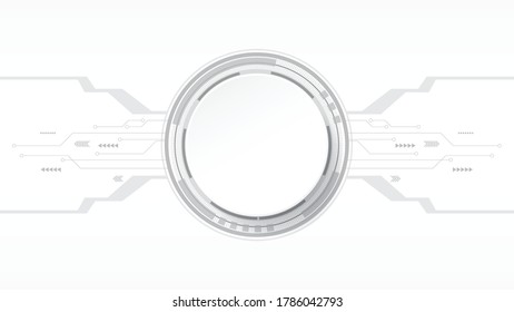 Grey white Abstract technology background,Hi tech digital connect, communication, high technology concept, science, technology background