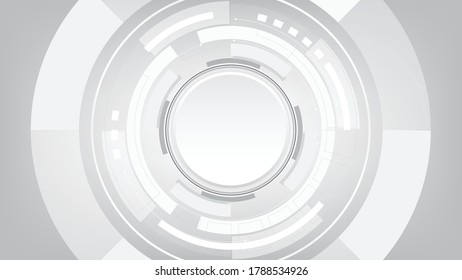 Grey white Abstract technology background,Hi tech digital connect, communication, high technology concept, science, technology background