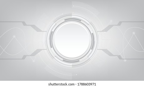 Grey white Abstract technology background,Hi tech digital connect, communication, high technology concept, science, technology background