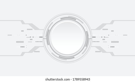 Grey white Abstract technology background,Hi tech digital connect, communication, high technology concept, science, technology background