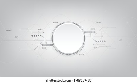 Antecedentes de la tecnología Gray white Resumen, alta tecnología de conexión digital, comunicación, concepto de alta tecnología, ciencia, tecnología de fondo