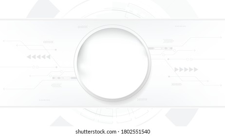 Grey white Abstract technology background,Hi tech digital connect, communication, high technology concept, science, technology background