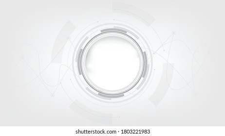 Grey white Abstract technology background,Hi tech digital connect, communication, high technology concept, science, technology background