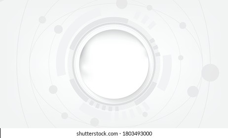 Grey White Abstract Technology Background,Hi Tech Digital Connect, Communication, High Technology Concept, Science, Technology Background