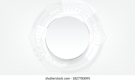 Grey white Abstract technology background,Hi tech digital connect, communication, high technology concept, science, technology background
