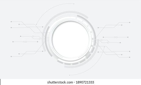 Grey White Abstract Technology Background,Hi Tech Digital Connect, Communication, High Technology Concept, Science, Technology Background