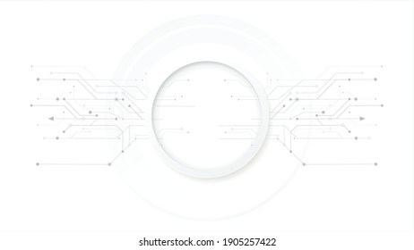Grey white Abstract technology background,Hi tech digital connect, communication, high technology concept, science background