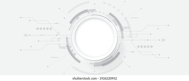 Grey white Abstract technology background,Hi tech digital connect, communication, high technology concept, science, technology background