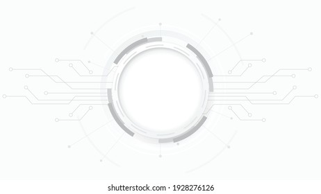 Grey White Abstract Technology Background,Hi Tech Digital Connect, Communication, High Technology Concept, Science, Technology Background