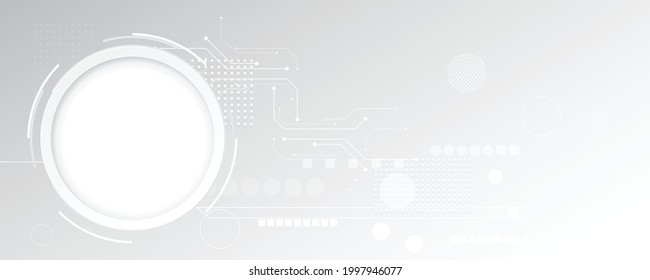 Grey white Abstract technology background,Hi tech digital connect, communication, high technology concept, science, technology background