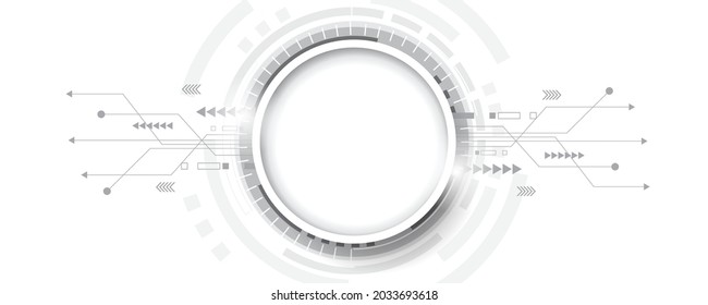 Grey white Abstract technology background,Hi tech digital connect, communication, high technology concept, science, technology background