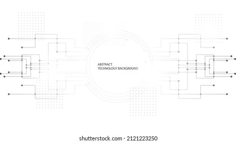 Grey white Abstract technology background,Hi tech digital connect, communication, high technology concept, science, technology background