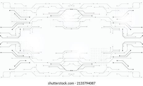 Antecedentes de la tecnología Gray white Resumen, alta tecnología de conexión digital, comunicación, concepto de alta tecnología, ciencia, tecnología de fondo