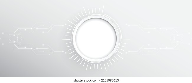 Grey white Abstract technology background,Hi tech digital connect, communication, high technology concept, science, technology background