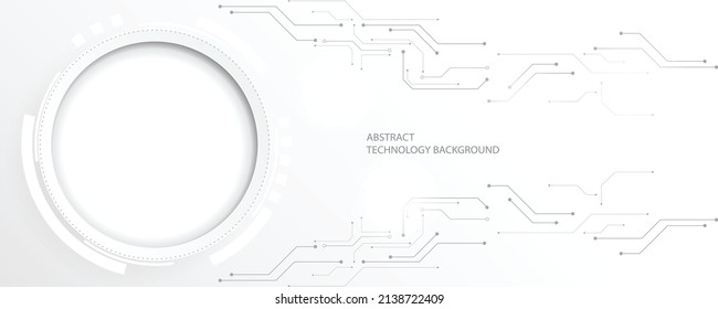 Grey white Abstract technology background,Hi tech digital connect, communication, high technology concept, science, technology background