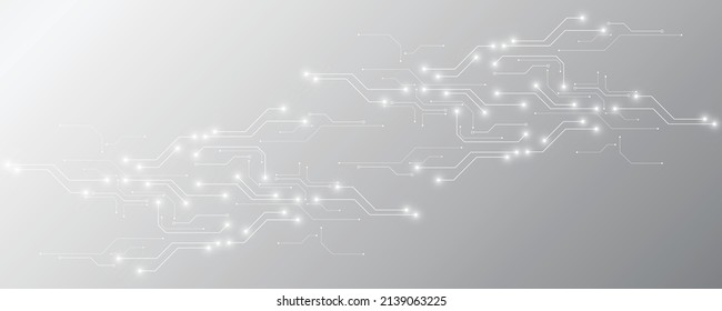 Antecedentes de la tecnología Gray white Resumen, alta tecnología de conexión digital, comunicación, concepto de alta tecnología, ciencia, tecnología de fondo