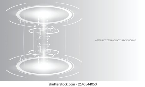 Grey white Abstract technology background,Hi tech digital connect, communication, high technology concept, science, technology background