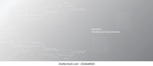 Grey white Abstract technology background,Hi tech digital connect, communication, high technology concept, science, technology background