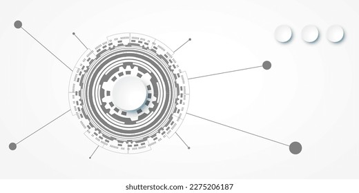 Grey white Abstract technology background,Hi tech digital connect, communication, high technology concept, science, technology background