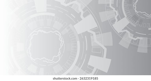 Grey white Abstract technology background,Hi tech digital connect, communication, modern