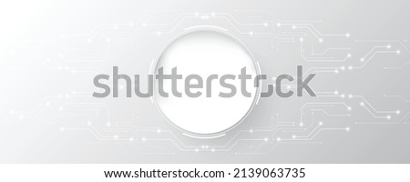 Grey white Abstract technology background,Hi tech digital connect, communication, high technology concept, science, technology background