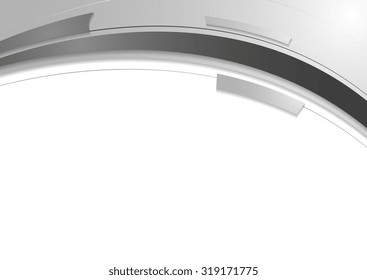 Grey white abstract wavy corporate design. Vector background