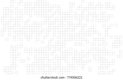 Grey & white background with geometric square. Vector abstract graphic design