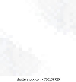 Grey white background with mesh of squares or pixel. Grey cells for your design. Background for presentation. Geometric and Mosaic style.