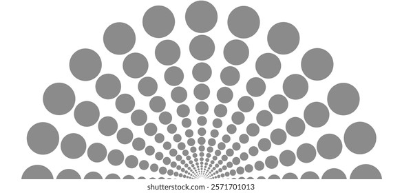 Grey and white background with rays from dots