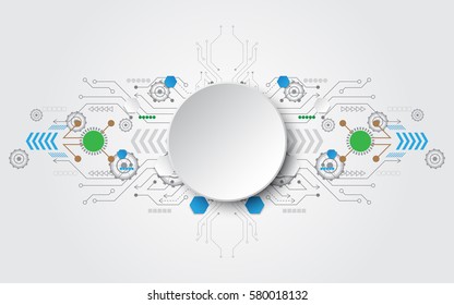 grey white Circle abstract technology technology background