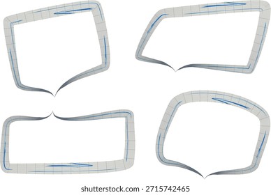 grey white colored blue arrows pattern artistic speech bubbles