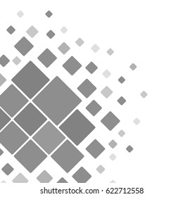 Grey and white creative design. Simple pattern with squares.