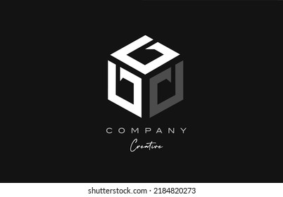 diseño de icono de logotipo de letra alfabética en blanco gris D de tres letras. Plantilla creativa para el negocio