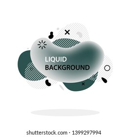 Grey and white flat style abstract vector banner isolated. Modern geometric liquid form. Modern template. Template for the design for logo, flyer, presentation etc. Vector illustration