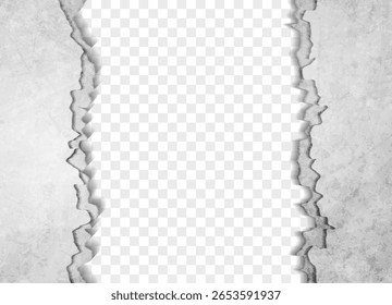Grey white grunge broken concrete wall abstract background. Vector texture design