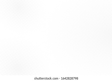 Grey and white halftone background. Abstract gradient vector background. Grey dots halftone geometric texture. Simple design. Vector illustration