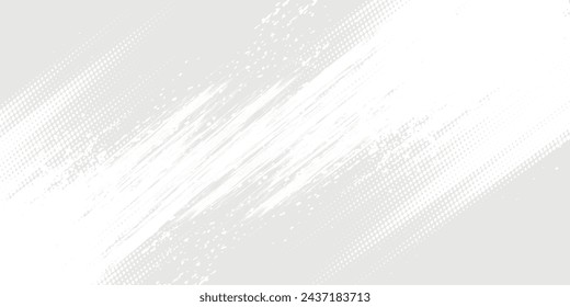 Grey white halftone modern bright art. Blurred pattern raster effect background. Abstract creative graphic template