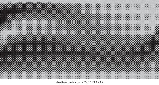 Grey white halftone modern bright art. Blurred pattern raster effect background. Abstract creative graphic template.