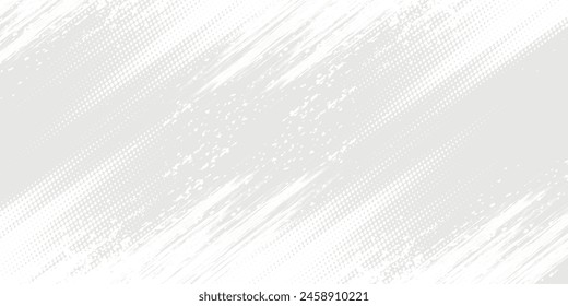 Grey white halftone modern bright art. Blurred pattern raster effect background. Abstract creative graphic template