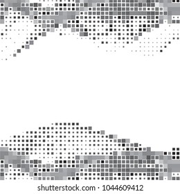 
Grey white halftone modern pattern raster effect background. Abstract creative graphics template. Business style.