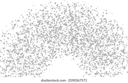 A grey and white image of a cloud with many small dots