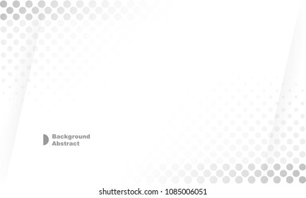 Grey and White light Abstract Background Design halftone style. use for template website, banner, poster in business. or layout presentation. vector EPS10.
