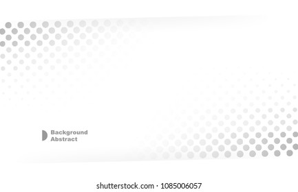 Grey and White light Abstract Background Design halftone style. use for template website, banner, poster in business. or layout presentation. vector EPS10.