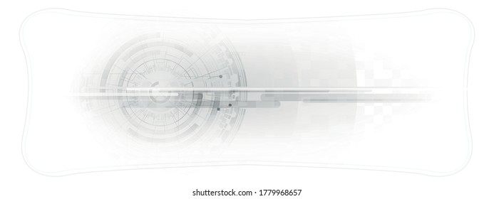 grau-weißer, moderner Technologie, elektrischer abstrakter digitaler Hintergrund. Vektorgrafik-Design.