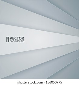 Grey and white paper layers abstract vector background. RGB EPS 10 vector illustration