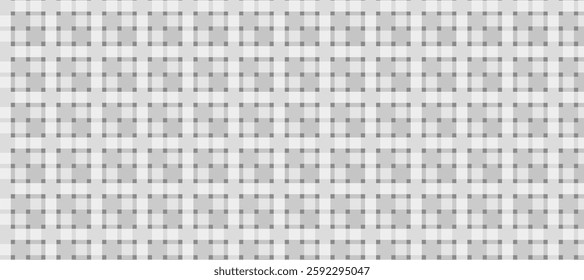 Grey and white plaid fabric texture background